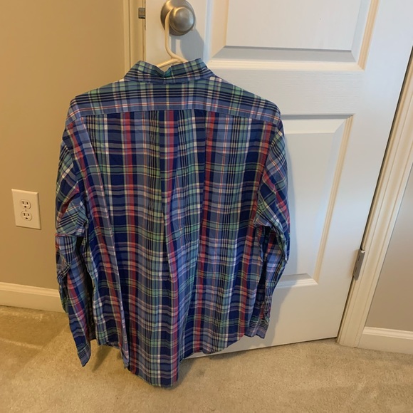 Ralph Lauren button down. Large. Blue, pink and green - Picture 2 of 2